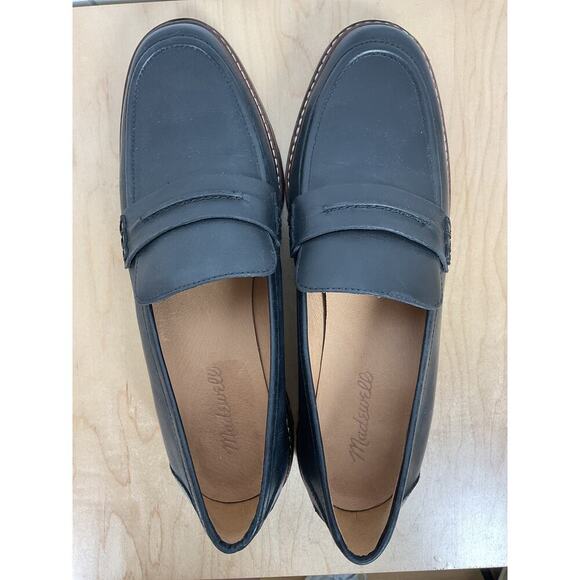 Madewell The Corinne Lugsole‎ Loafer Womens Black Preppy Acedamia Size 10 - Picture 6 of 8